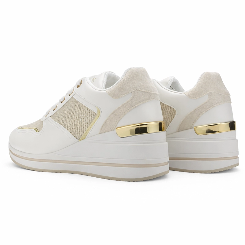 ZAPATILLA BLANCO Y DORADO MUJER URBANO CHALADA BOLKINEW - 7