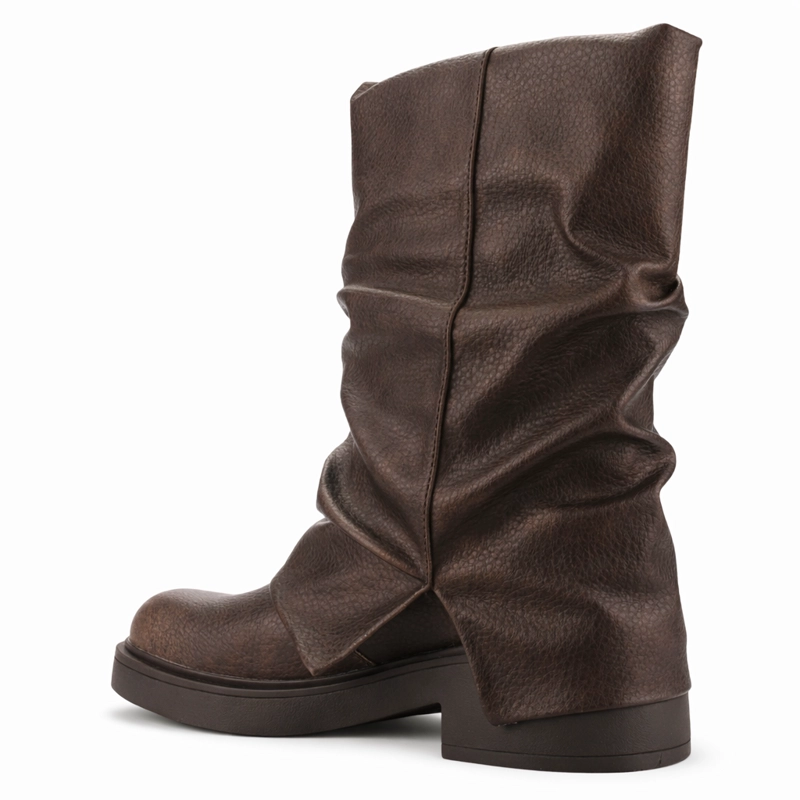 BOTIN CAFE  MUJER CASUAL CHALADA BIKER - 4