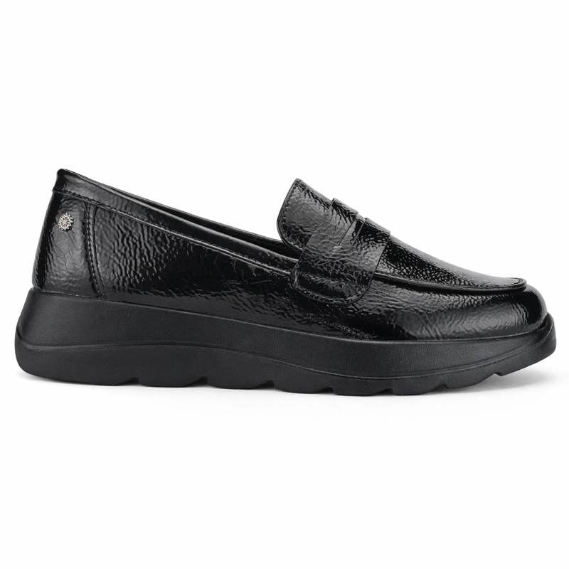 MOCASIN NEGRO MUJER CASUAL CHALADA ONIX - 1