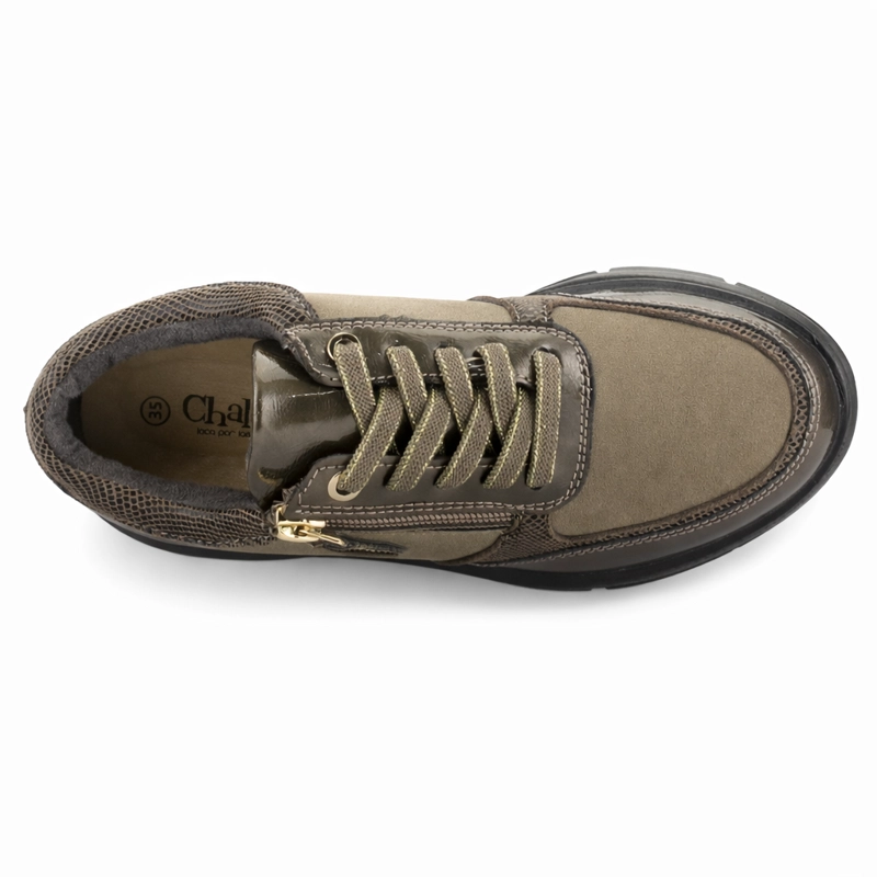 ZAPATILLA BEIGE MUJER CASUAL CHALADA GRAKI - 5