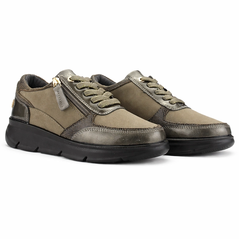 ZAPATILLA BEIGE MUJER CASUAL CHALADA GRAKI - 6