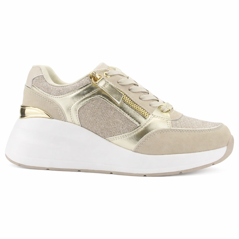 ZAPATILLA BEIGE MUJER CASUAL CHALADA JOKA - 1