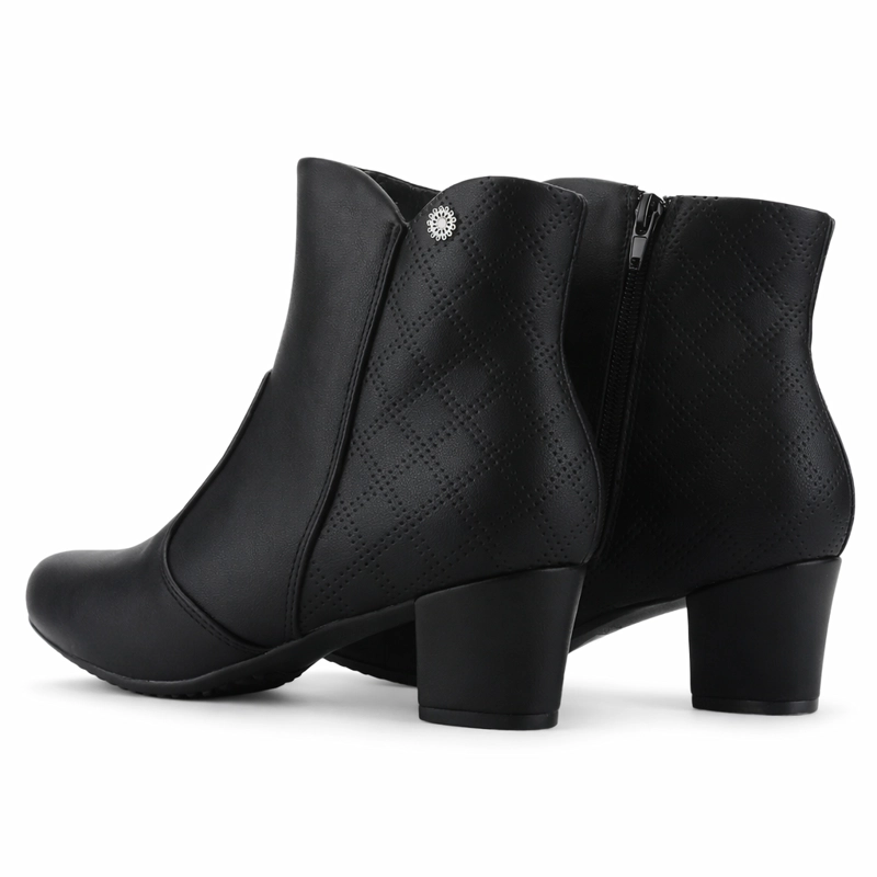 BOTIN NEGRO MUJER CASUAL CHALADA FLEXIB - 5