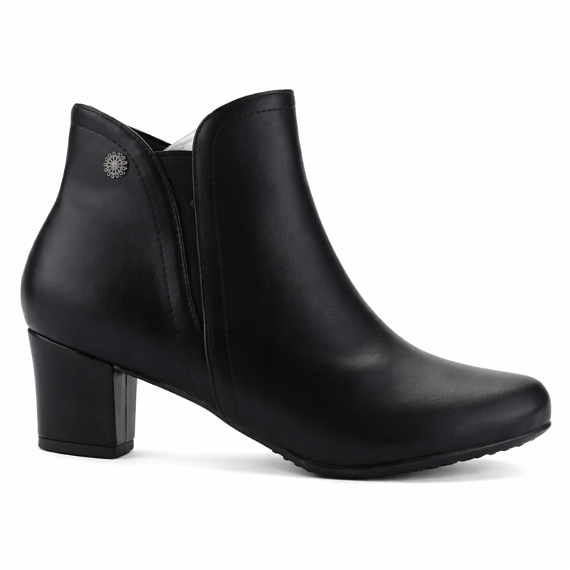 BOTIN NEGRO MUJER CASUAL CHALADA FLEXIB - 1