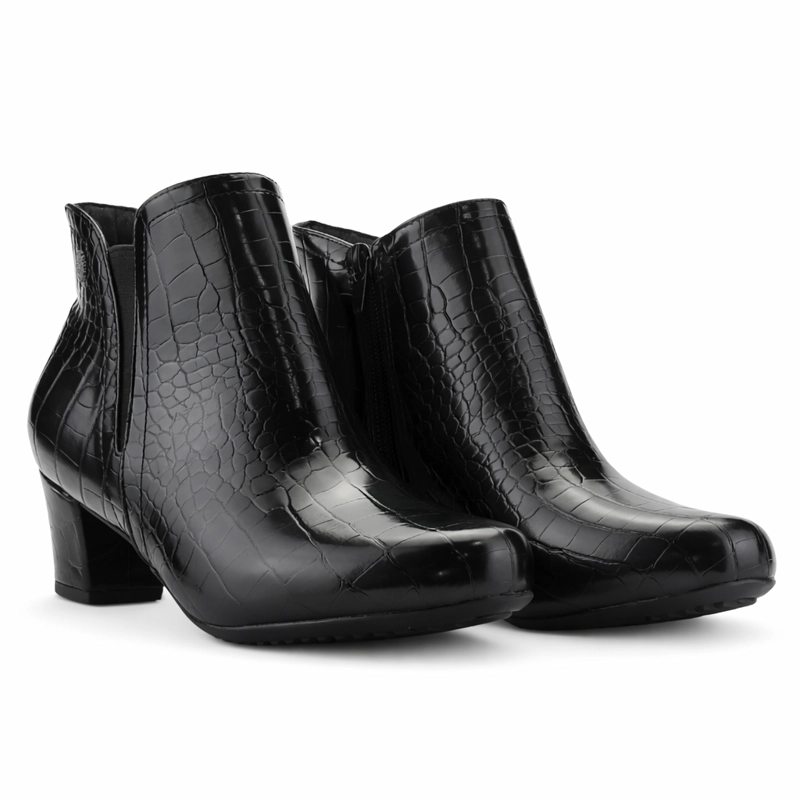 BOTIN NEGRO MUJER CASUAL CHALADA FLEXIB - 5