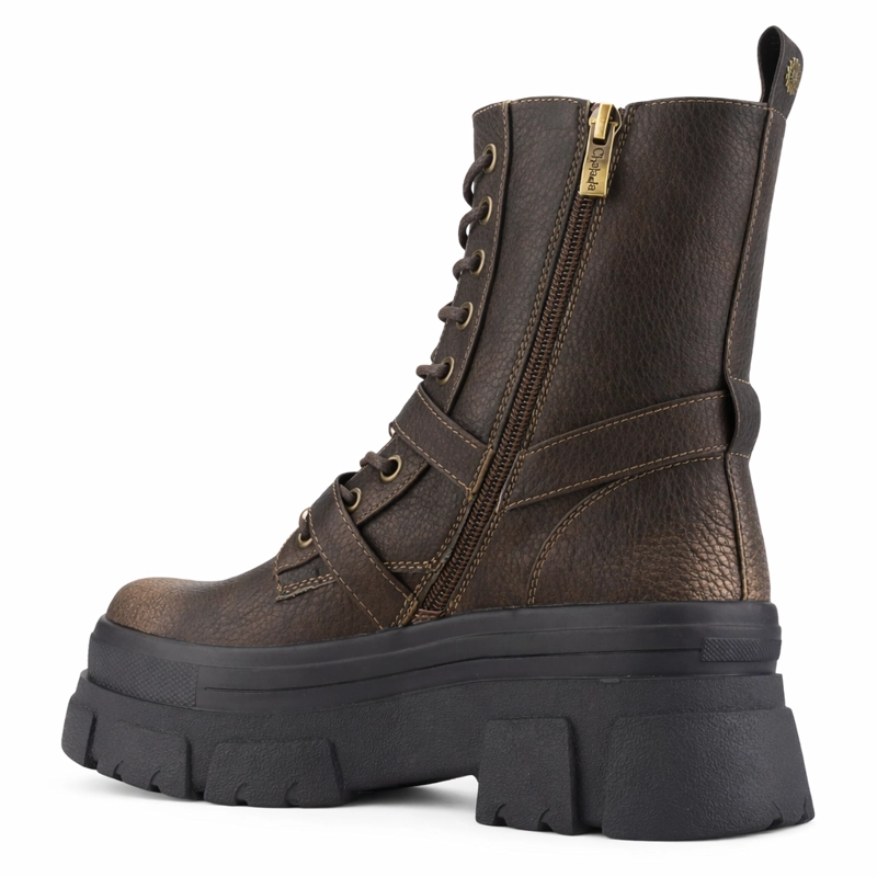 BOTIN CAFE  MUJER CASUAL CHALADA FLEY - 4