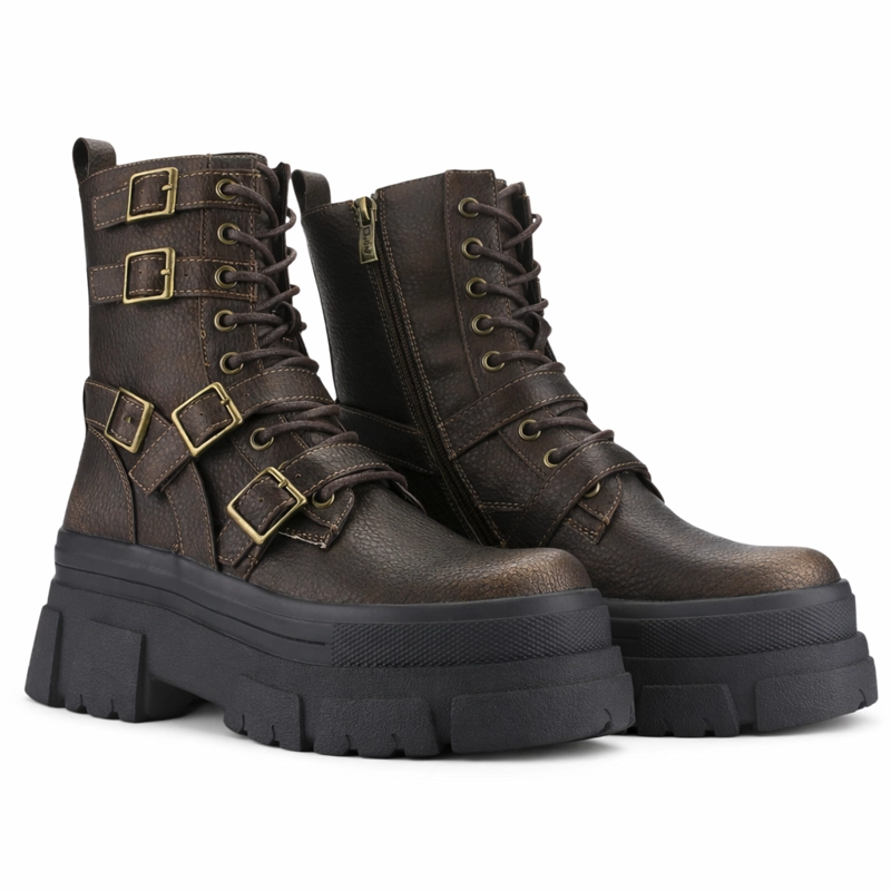 BOTIN CAFE  MUJER CASUAL CHALADA FLEY - 5