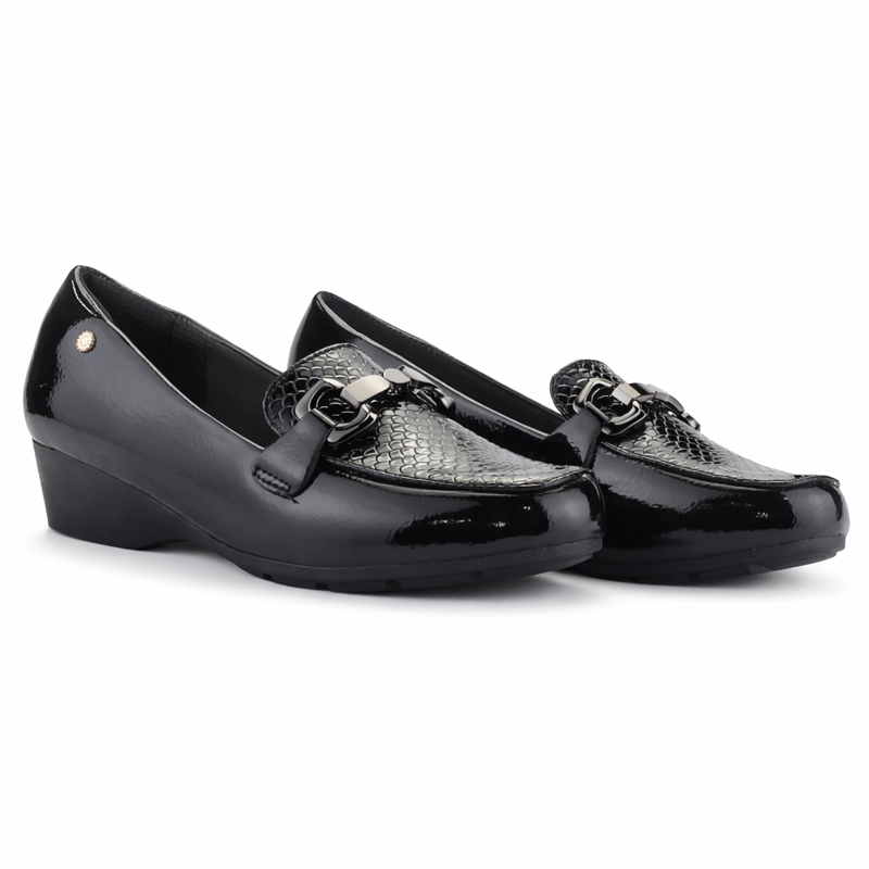 MOCASIN NEGRO MUJER CASUAL CHALADA DANA - 5
