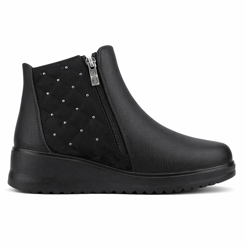 BOTIN NEGRO MUJER CASUAL CHALADA RAYO - 1