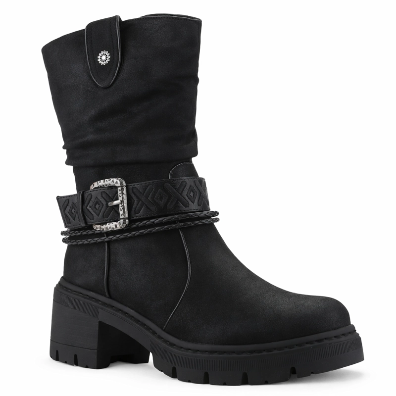 BOTIN NEGRO MUJER CASUAL CHALADA TERRA - 3