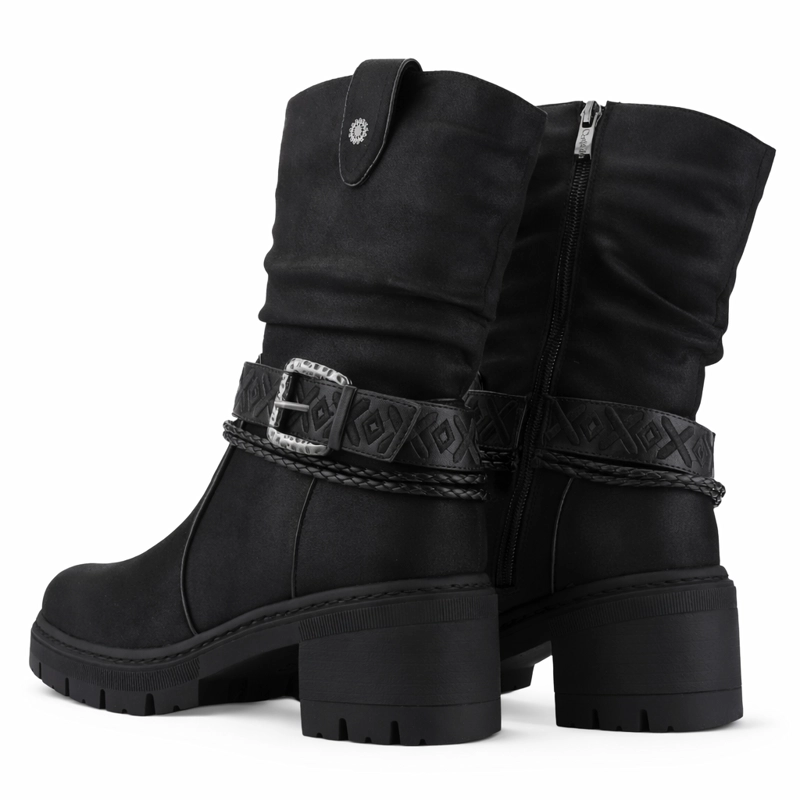 BOTIN NEGRO MUJER CASUAL CHALADA TERRA - 6