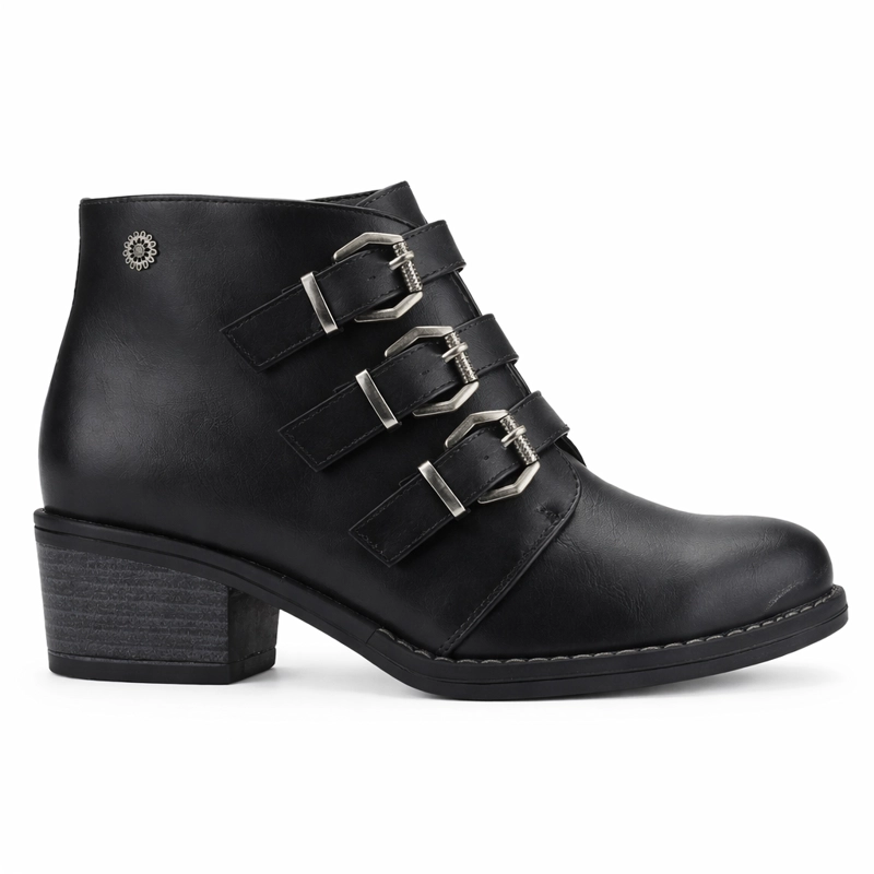 BOTIN NEGRO MUJER CASUAL CHALADA FACA - 1