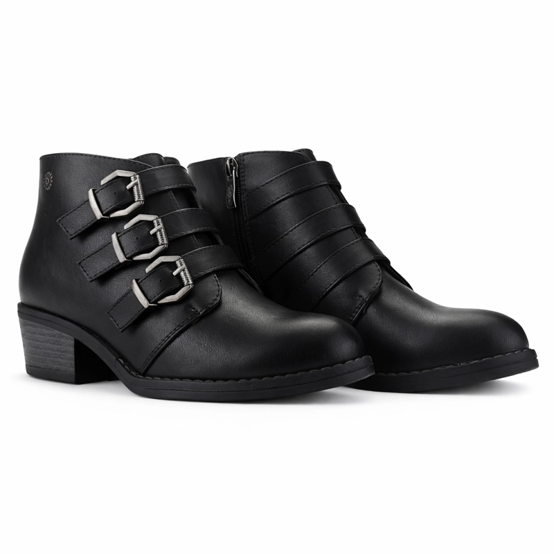 BOTIN NEGRO MUJER CASUAL CHALADA FACA - 4