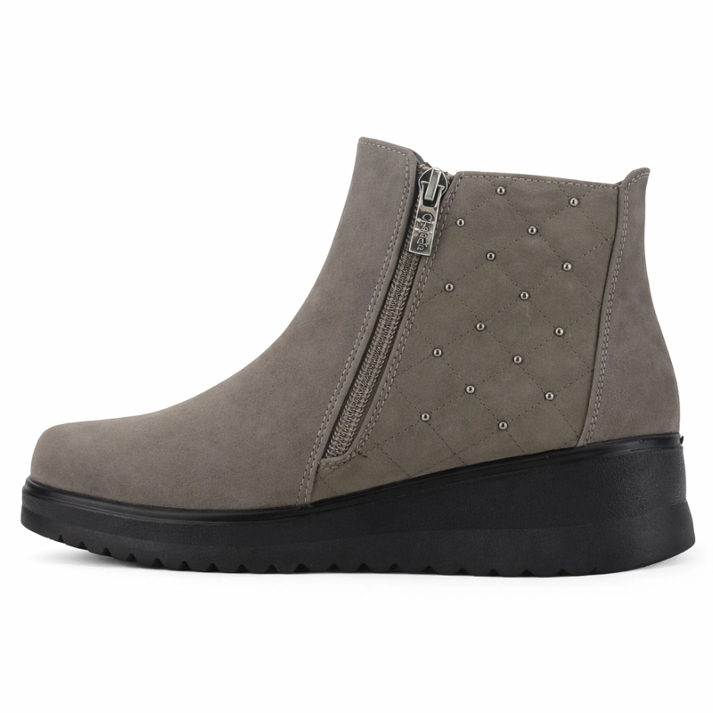 BOTIN TAUPE MUJER CASUAL CHALADA RAYO - 2