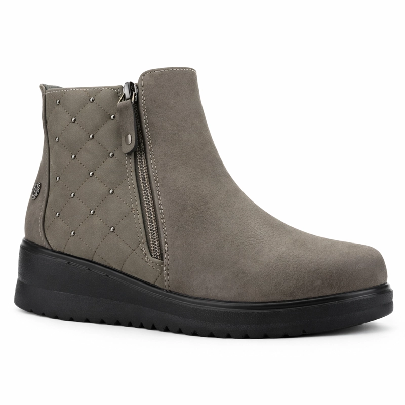 BOTIN TAUPE MUJER CASUAL CHALADA RAYO - 3