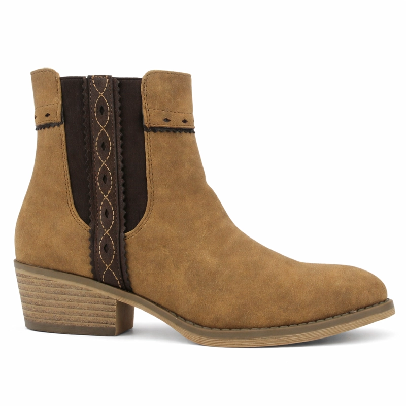 BOTA BEIGE MUJER CASUAL CHALADA CAMP - 1