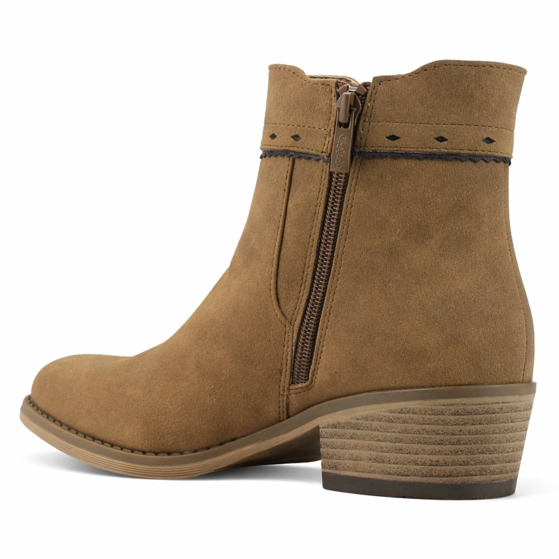 BOTA BEIGE MUJER CASUAL CHALADA CAMP - 4