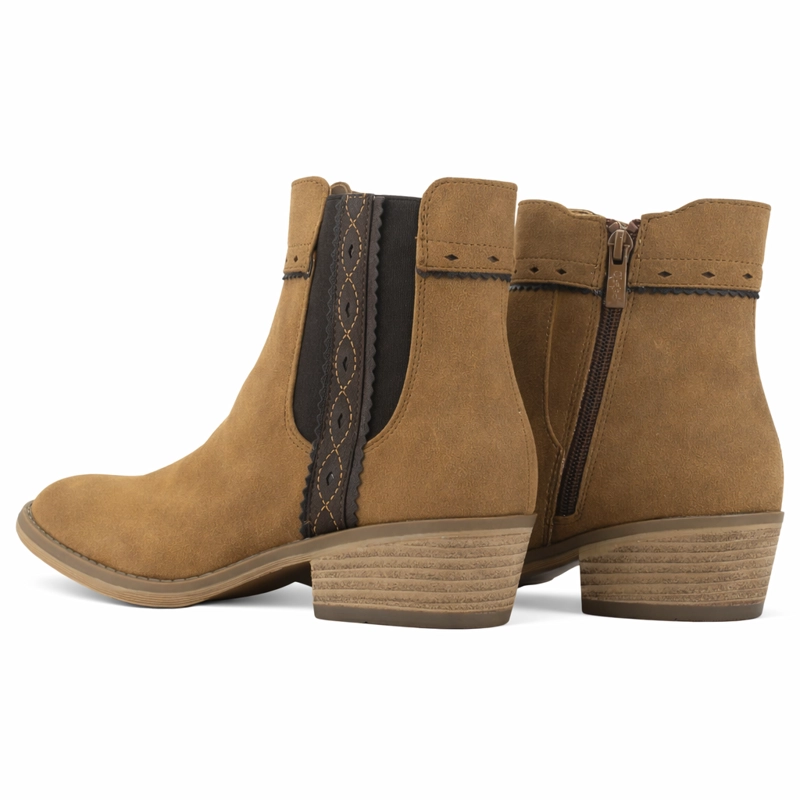 BOTA BEIGE MUJER CASUAL CHALADA CAMP - 6
