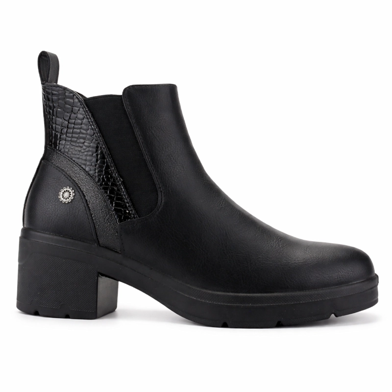BOTIN NEGRO MUJER CASUAL CHALADA MADENA - 1