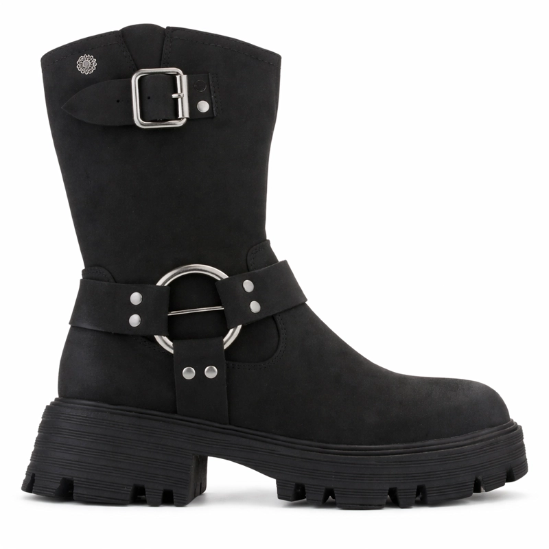 BOTA NEGRO MUJER CASUAL CHALADA MESSA - 1