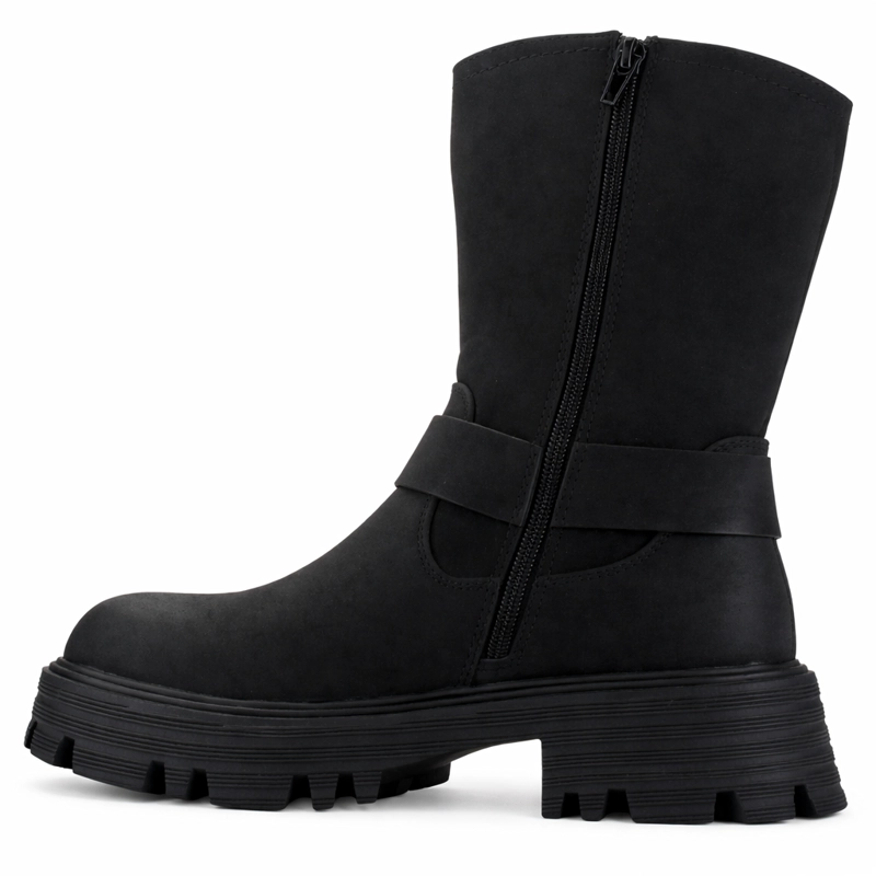 BOTA NEGRO MUJER CASUAL CHALADA MESSA - 2
