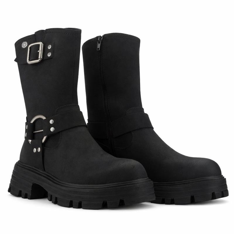 BOTA NEGRO MUJER CASUAL CHALADA MESSA - 3