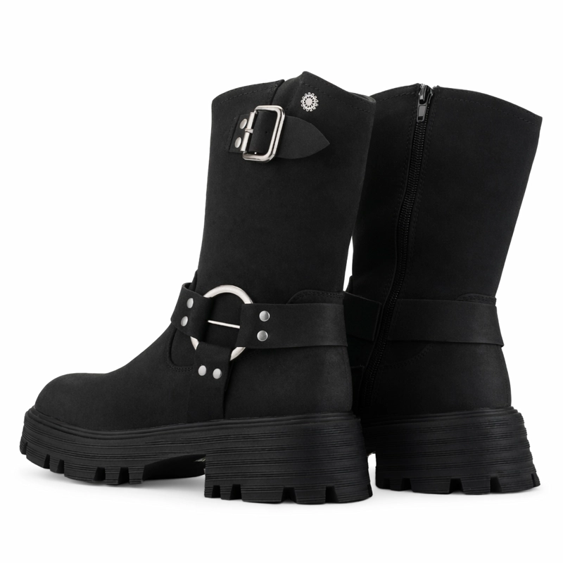 BOTA NEGRO MUJER CASUAL CHALADA MESSA - 4