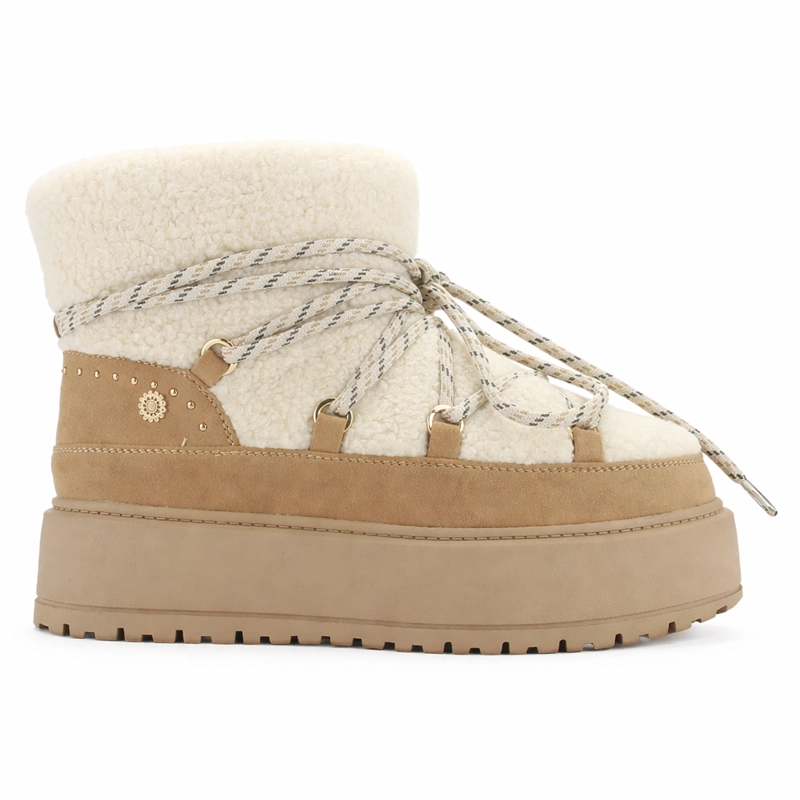 BOTIN BEIGE MUJER CASUAL CHALADA AILEN - 1