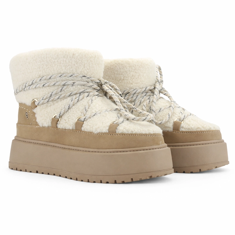 BOTIN BEIGE MUJER CASUAL CHALADA AILEN - 5