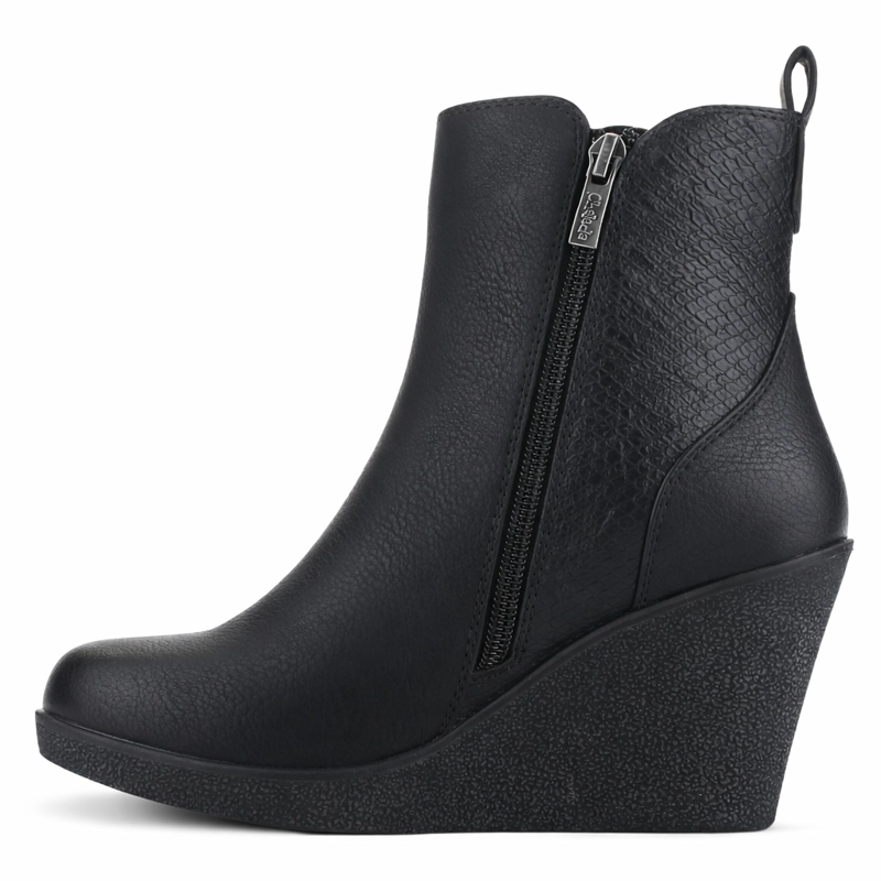 BOTIN NEGRO MUJER CASUAL CHALADA WEDGE - 2