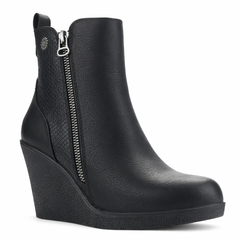BOTIN NEGRO MUJER CASUAL CHALADA WEDGE - 3