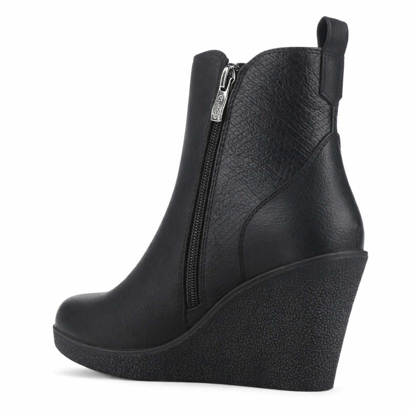 BOTIN NEGRO MUJER CASUAL CHALADA WEDGE - 4