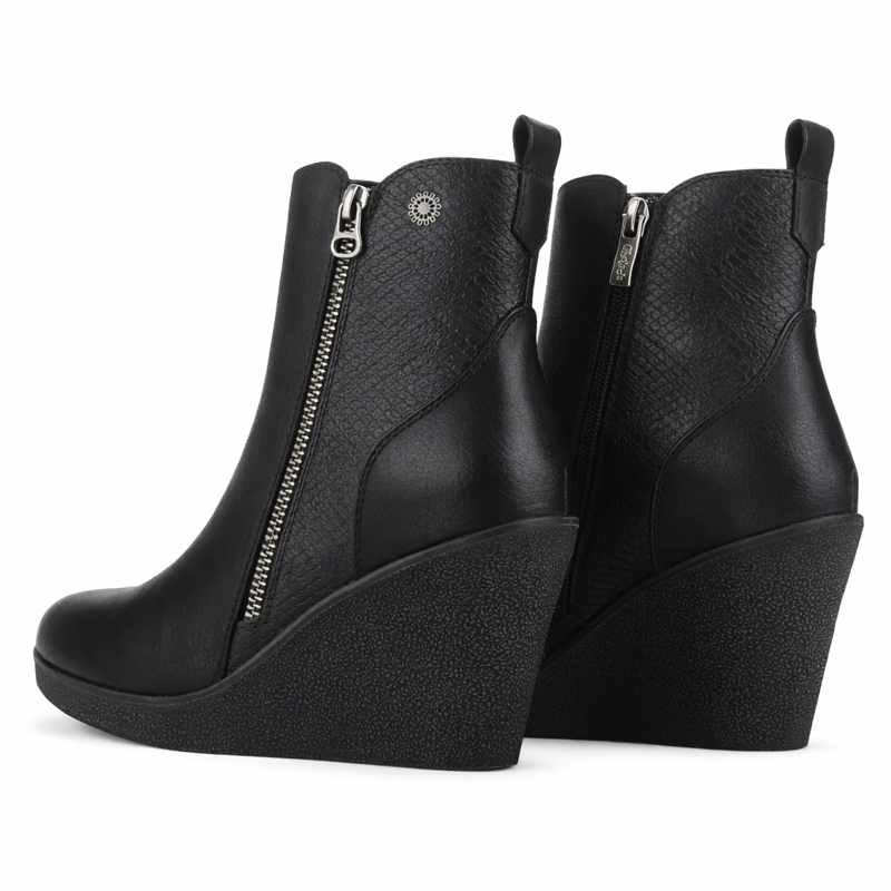 BOTIN NEGRO MUJER CASUAL CHALADA WEDGE - 6