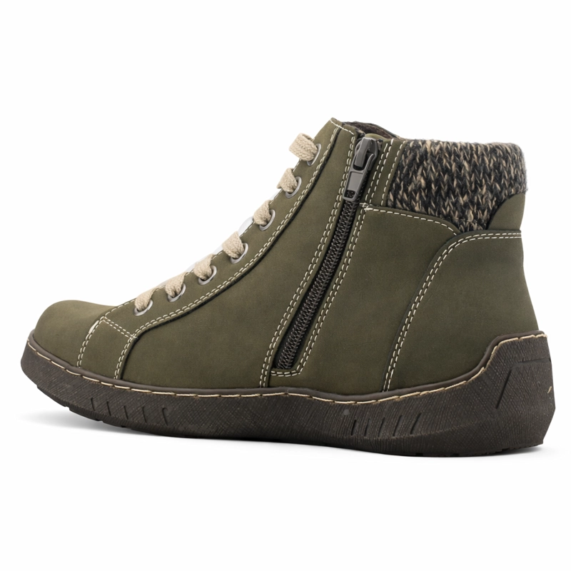 BOTIN OLIVA MUJER CASUAL CHALADA PETRA - 3