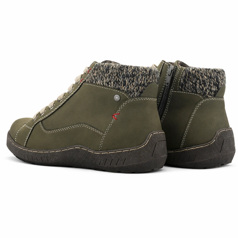 BOTIN OLIVA MUJER CASUAL CHALADA PETRA - 6