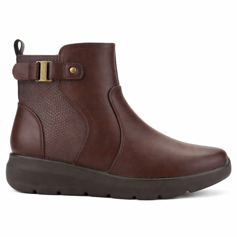 BOTIN CAFE  MUJER CASUAL CHALADA ASTRA - 1