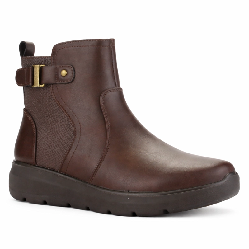 BOTIN CAFE  MUJER CASUAL CHALADA ASTRA - 3