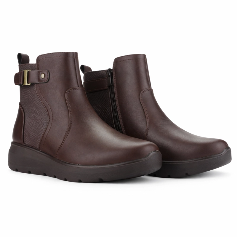 BOTIN CAFE  MUJER CASUAL CHALADA ASTRA - 5
