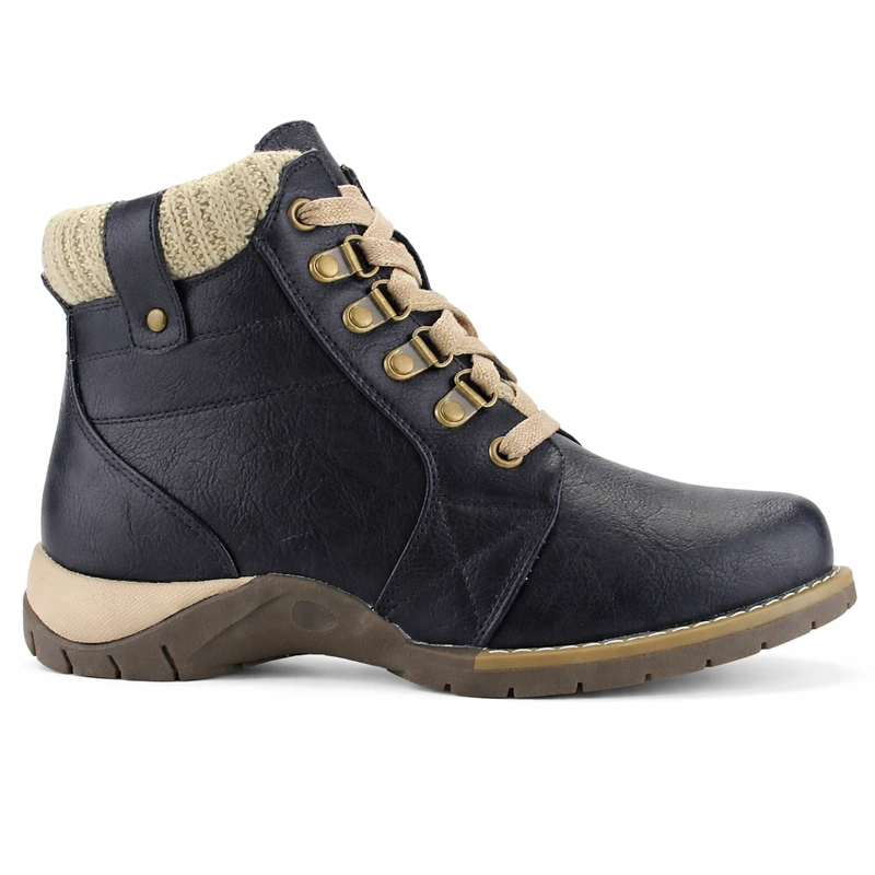 BOTIN NEGRO MUJER CASUAL CHALADA ROLO - 1