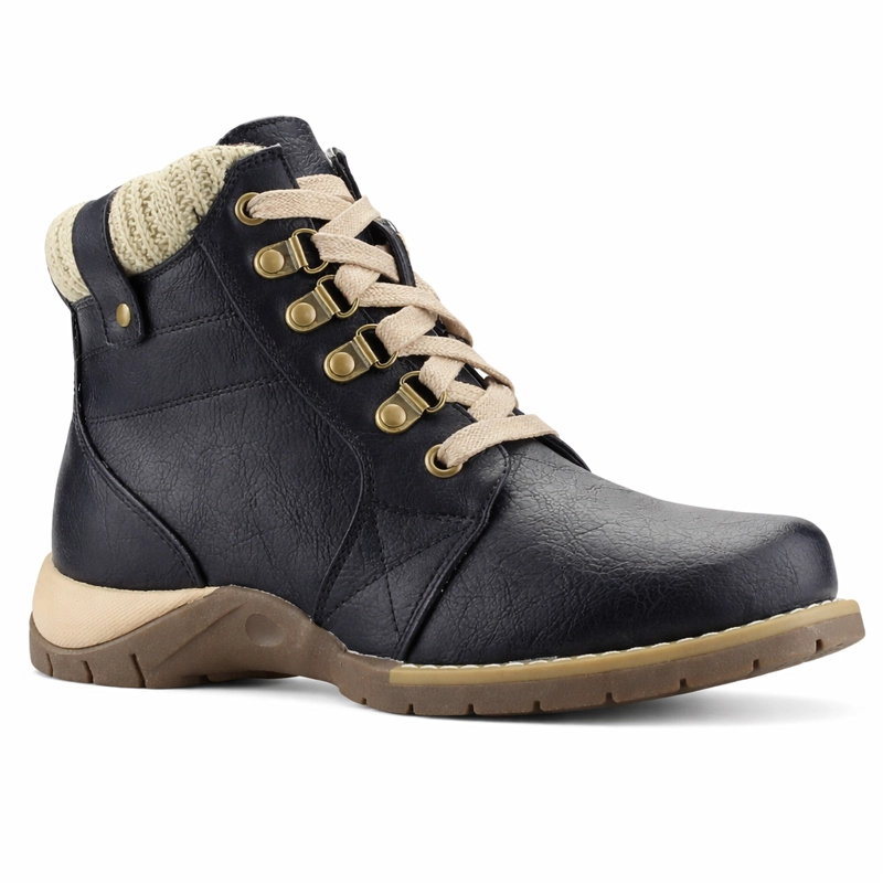BOTIN NEGRO MUJER CASUAL CHALADA ROLO - 3