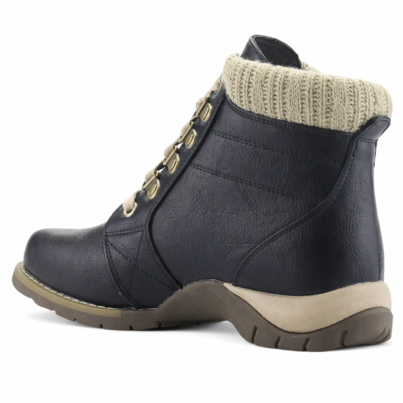 BOTIN NEGRO MUJER CASUAL CHALADA ROLO - 4