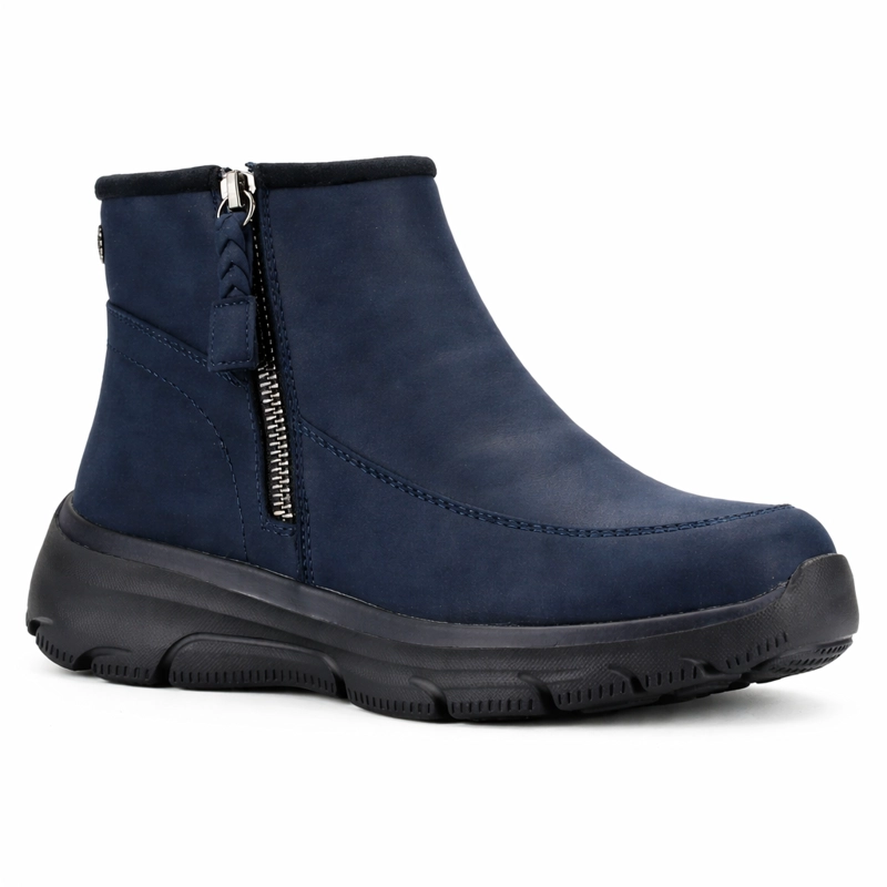 BOTIN AZUL MUJER CASUAL CHALADA TREY - 3