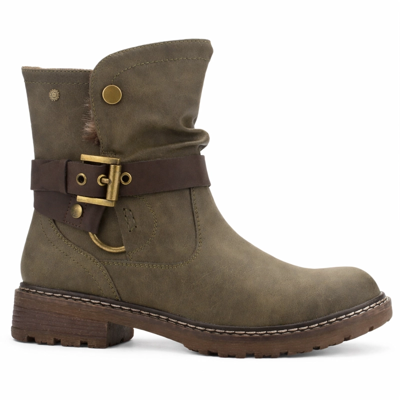 BOTIN OLIVA MUJER CASUAL CHALADA TORKE - 1