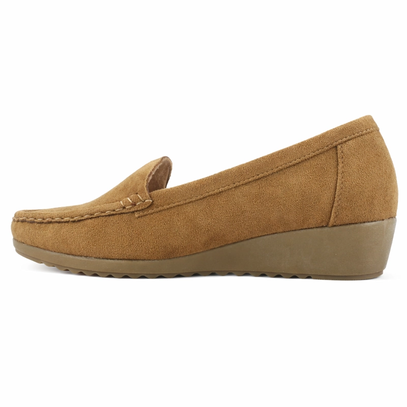 MOCASIN CAMEL MUJER CASUAL CHALADA MALU - 2