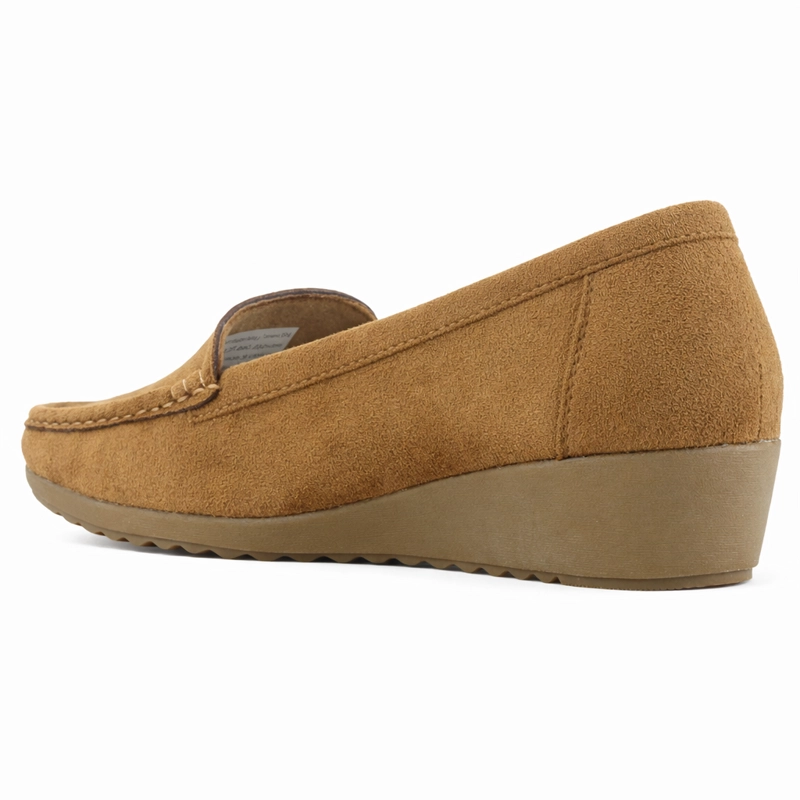 MOCASIN CAMEL MUJER CASUAL CHALADA MALU - 4
