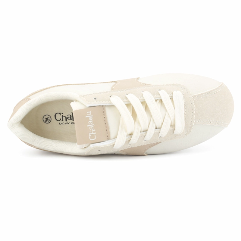 ZAPATILLA BEIGE MUJER URBANO CHALADA CORTES - 5