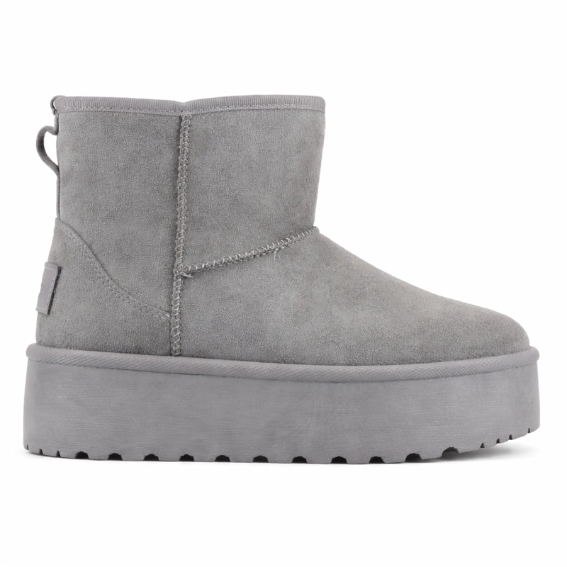 BOTIN GRIS MUJER CASUAL CHALADA PINGUIH - 1