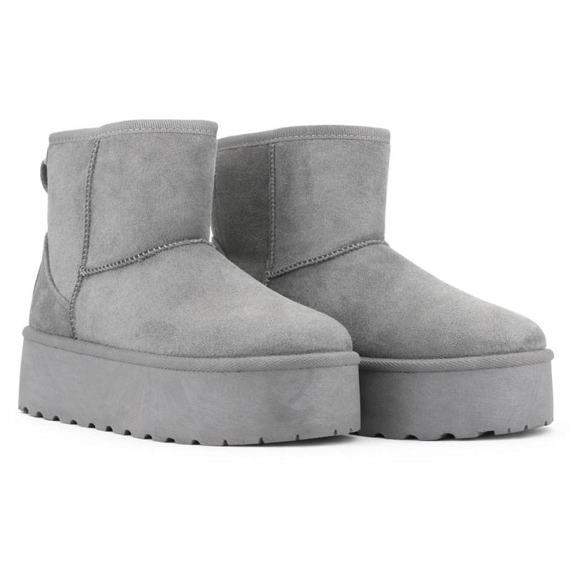 BOTIN GRIS MUJER CASUAL CHALADA PINGUIH - 5