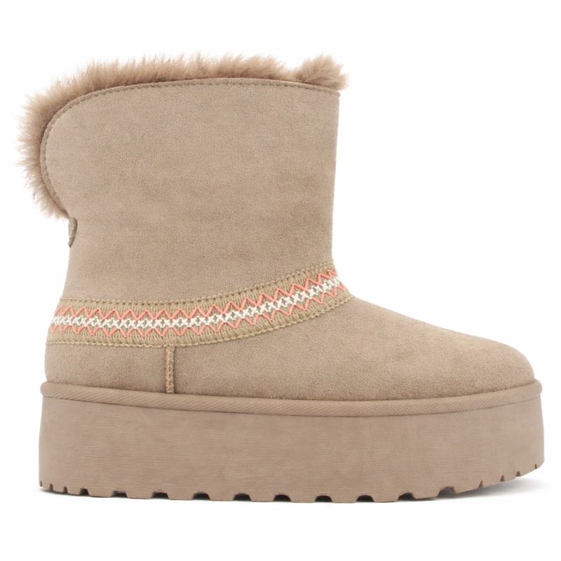 BOTIN TAUPE MUJER CASUAL CHALADA PINGUIH - 1