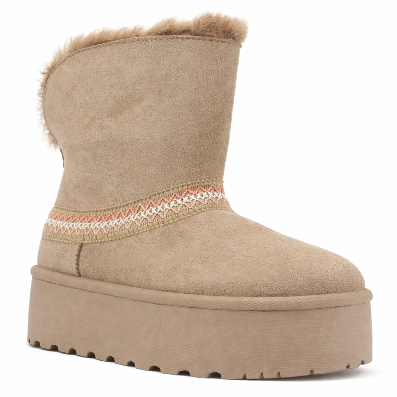BOTIN TAUPE MUJER CASUAL CHALADA PINGUIH - 3